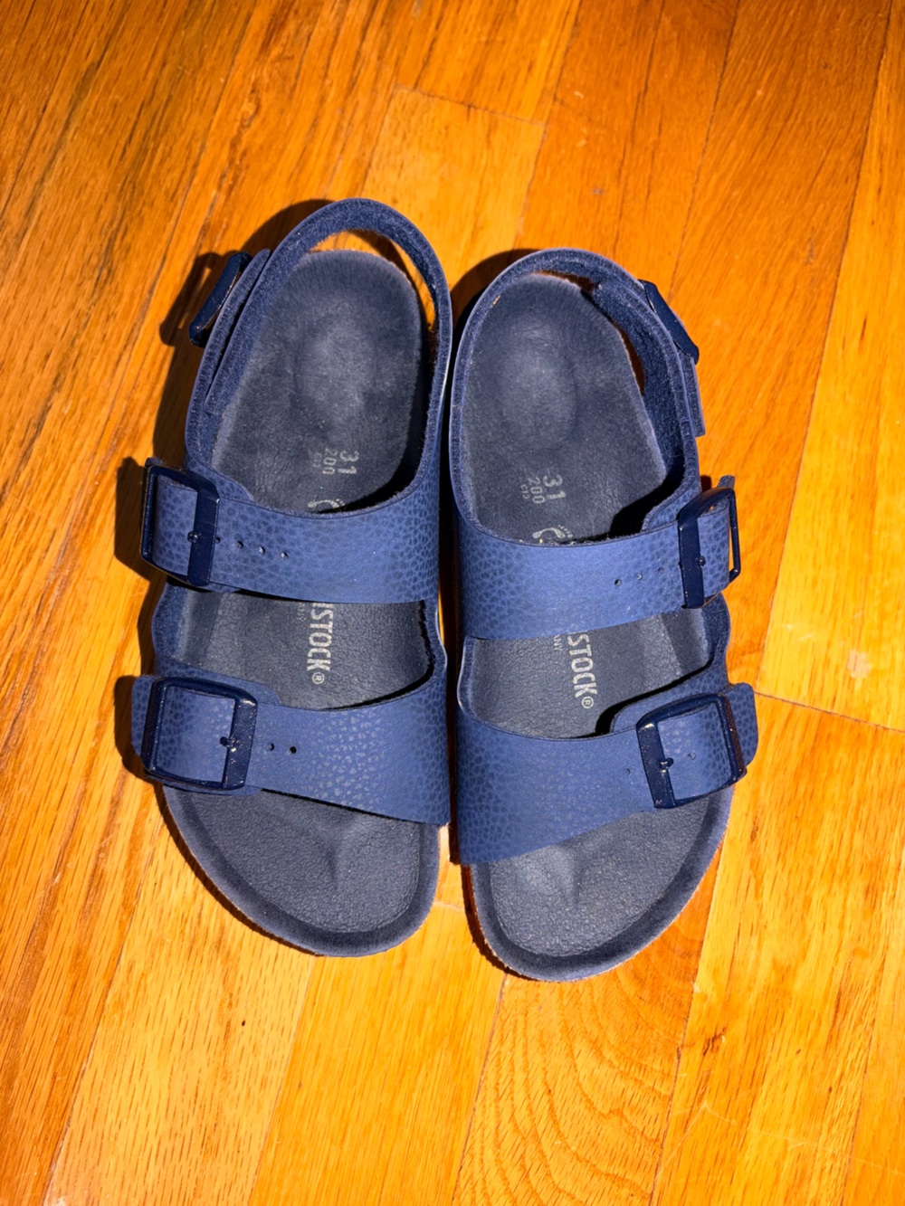 Birkenstock Kids Navy Blue Two-Strap Sandals